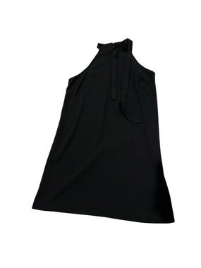 Ann Taylor Black Halter Tie-Neck Midi Dress